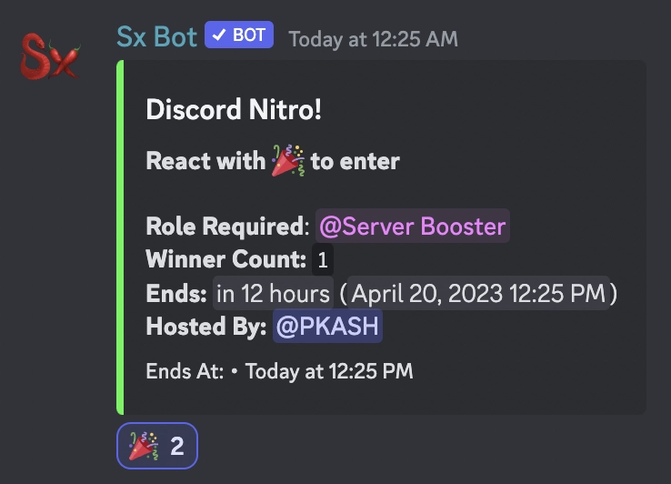 Discord Giveaways